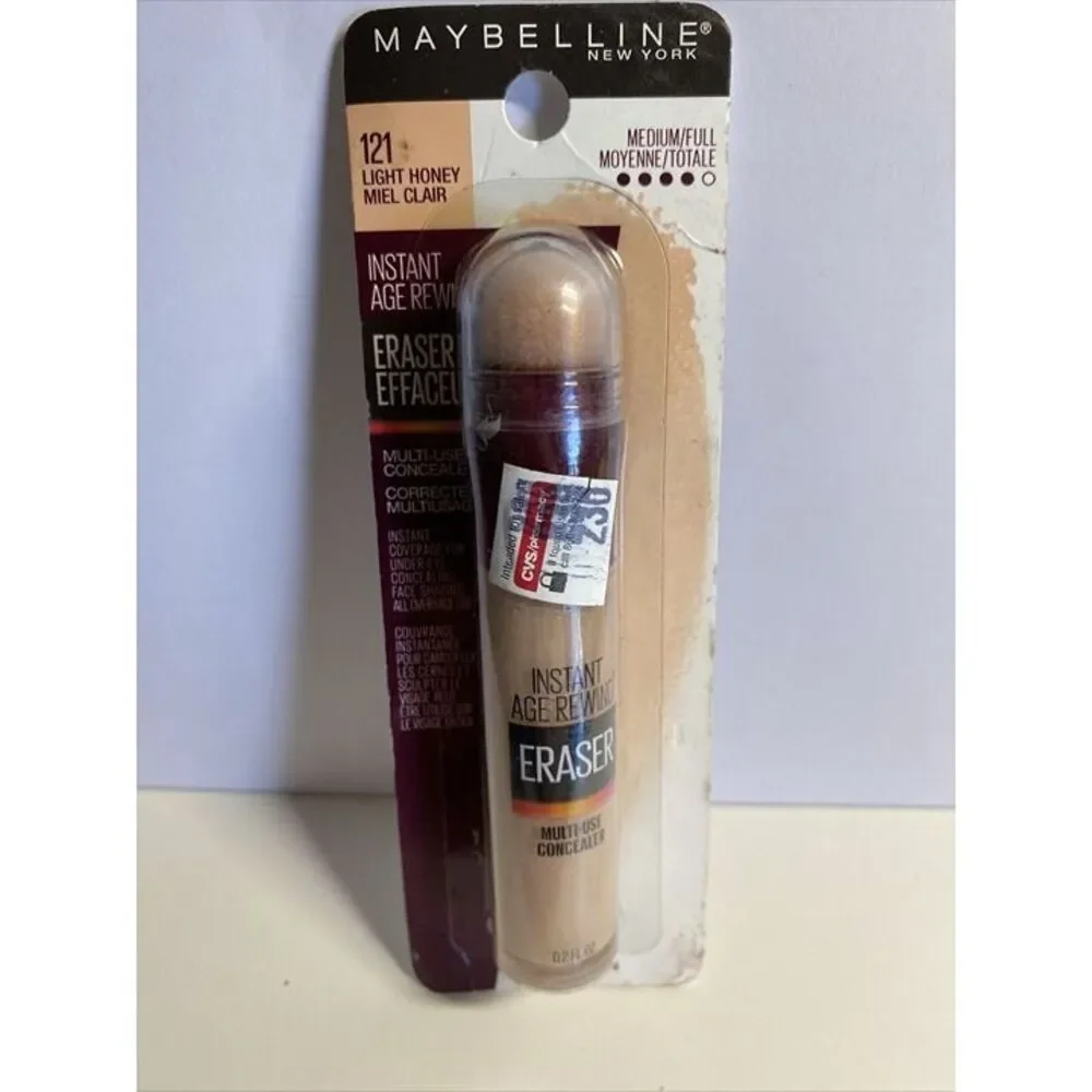 Maybelline 121 Light Honey Instant Age Rewind Eraser Multi Use Concealer 0.2 oz